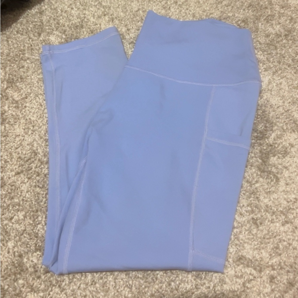 High-Waist Lavender Active Leggings with Side Pocket
